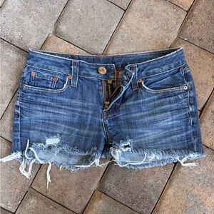 Lucky Brand Distressed Blue Denim Cutoff Shorts